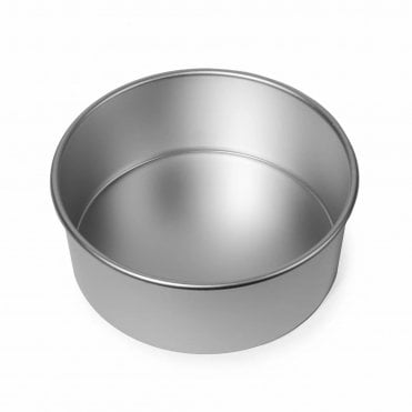 3-Inch Deep Round Cake Tin, Solid Base - Choose Your Size