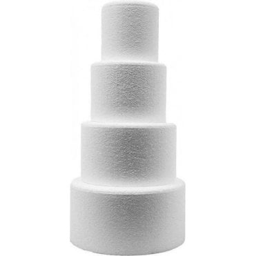 6" Deep Round Straight Edge Polystyrene Cake Dummies