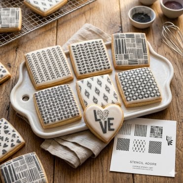 Adore Collection Cookie Stencil Set - 7 Designs