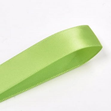 Apple Green Double-Faced Satin Ribbon - 10mm