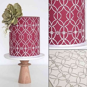 AVRIL - Double-Barrel Cake Stencil