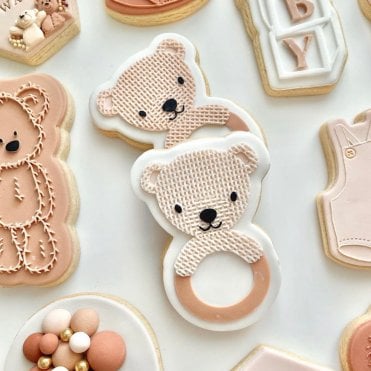 Bear Baby Rattle Ring Debosser & Cutter