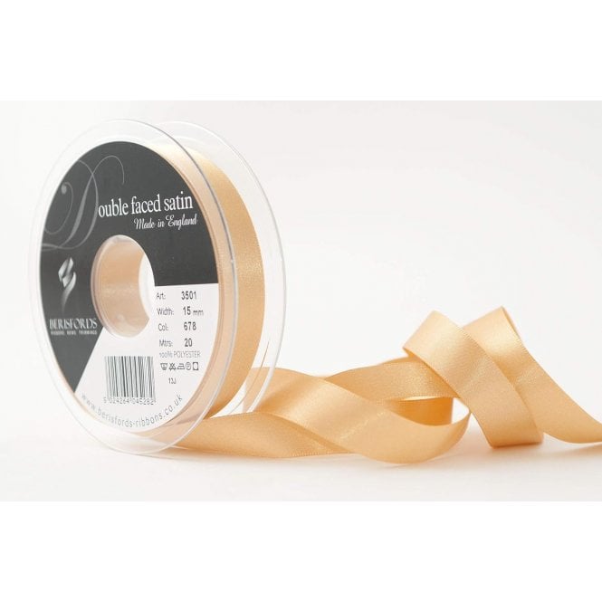 Berisford Ribbon Berisfords Satin Ribbon, Honey Gold