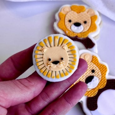 Boho Lion Head Mini Stamp & Cutter - Set of 2