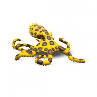 Blue Ring Octopus Figurine Cake Topper