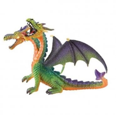 Dragon with 2 Heads Green Figurine Cake Topper