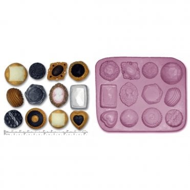 Buttons fancy #1 Silicone Mould