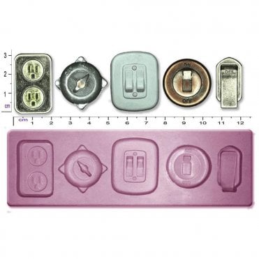 Steam Punk Switches Medium Silicone Mould