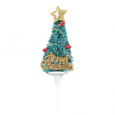 Christmas Tree Plastic with Merry Christmas Pack of 40
