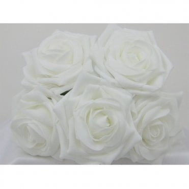 Colour Fast Foam Open Roses - 10cm