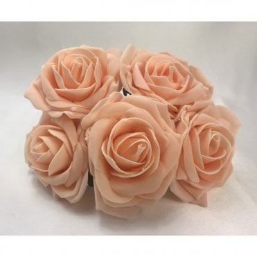 Colour Fast Foam Open Roses - 10cm