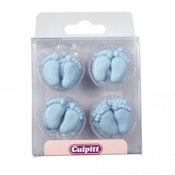Culpitt Blue Feet Sugar Decorations - 12 Pieces