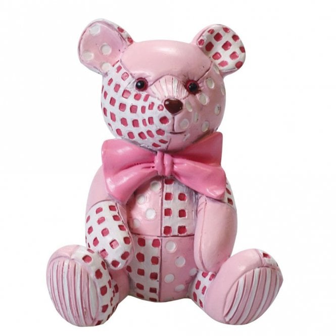 Culpitt Figurine - Pink Patchwork Ted