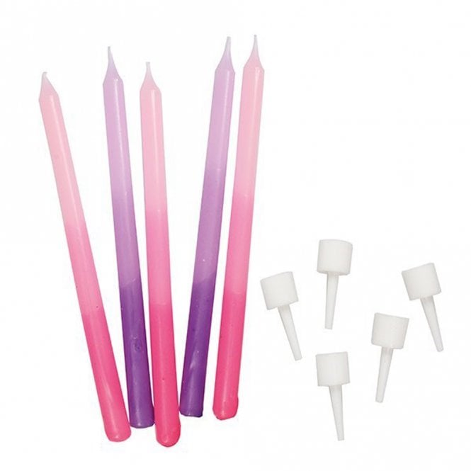 Culpitt Ombre Candles Pink/Purple - 12 Pieces