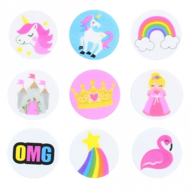 Culpitt Printed Sugar Edible Toppers - Magical Unicorn Collection - 38mm - Boxed 144 Best Before: 23/02/2025