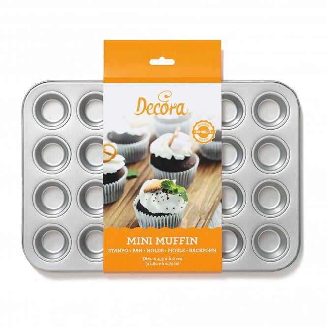 Decora 24 Cups Mini Muffin Pan 38,5 X 26 X 2 H CM