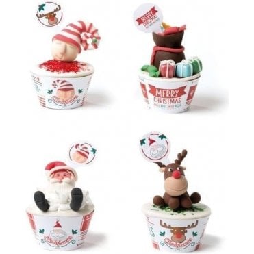 Christmas Time with Picks - 12 Cupcake Kit