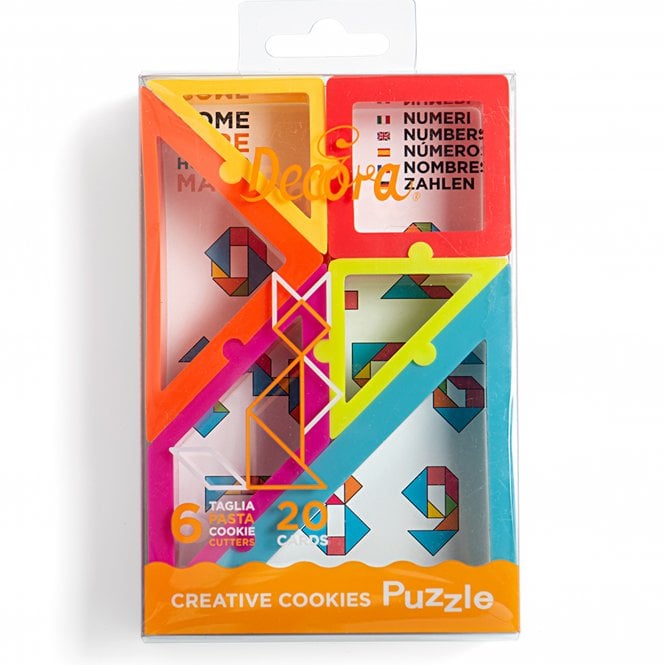 Decora Creative Cookies Puzzle Set Of 6 Cutters & 20 Cards