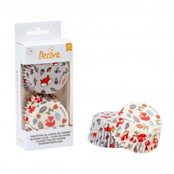 Decora Fox Baking Cups - Pack of 36