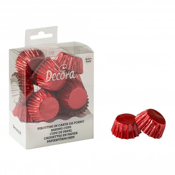 Decora Metallic Red Baking Cups - Pack of 180