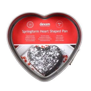 Dexam - 8.5"/23cm Non-Stick Heart Shaped Springform Cake Pan