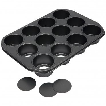 Dexam - Non-Stick 12 Cup Dessert Pan with Loose Bases