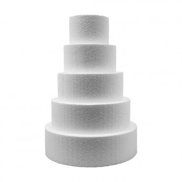 9" Deep Round Straight Edge Polystyrene Cake Dummies