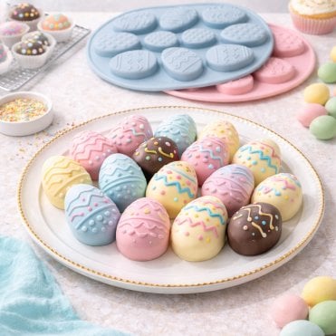Easter Egg Silicone Baking & Chocolate Mould - 10 Cavity 