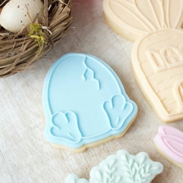 Egg and Chick Feet Cookie Stamp & Cutter