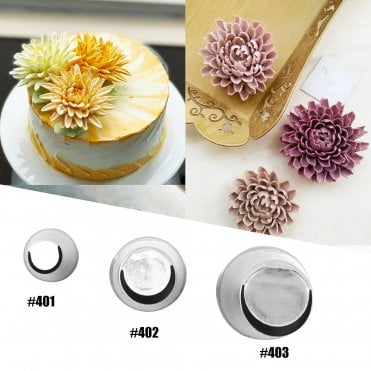 Exquisite Bloom Piping Tip Collection - Set of 3 (#401, #402, #403)