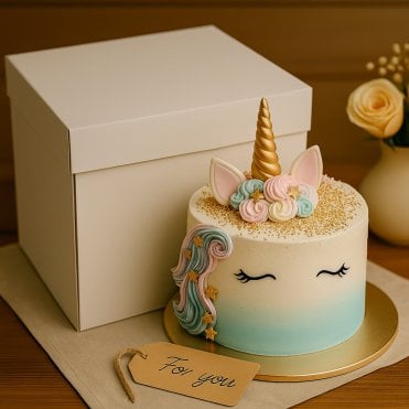Extra Secure Signature Square Luxe Heavy-Duty White Cake Box (5" Tall) - 9″×9″×5″