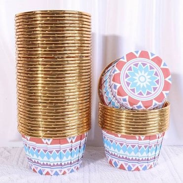 Feathered Freedom Round Foil Cupcake Liners (5 x 3.9cm) - Pack of 50