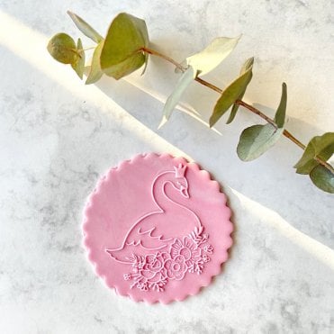 Flower Swan Cookie Stamp