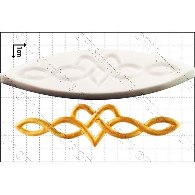 FPC Moulds Celtic Heart Knot - Cake Decorating Silicone Mould