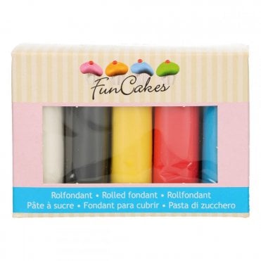 Funcakes Fondant Multipack Primary Colours  5x100g