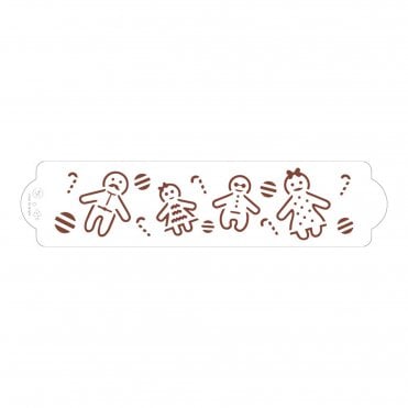 Gingerbread Family - Cake Decorating Stencil 7 x 30cm