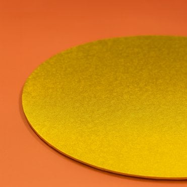 Gold Vintage Fern - Premium Edge-Wrapped 3mm Round MDF Cake Board