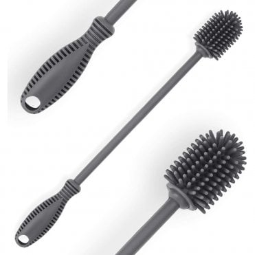Grey Long Handle Silicone Brush Cleaner