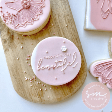 Happy Birthday Beautiful - Cookie Stamp