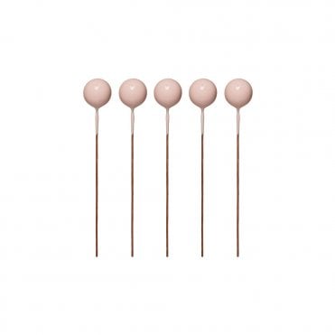 Light Pink Sphere Ball Cake Decorating Topper - Pack of 5 - 1cm