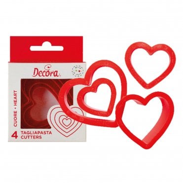Heart Cookie/Icing Cutters, Set of 4