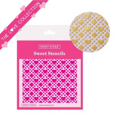 Hearts Bejewelled Stencil