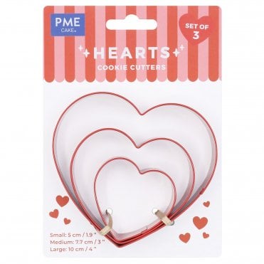 Hearts - Valentines Cookie Cutter Set of 3