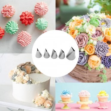 Luxe Rose Garden Piping Tip Collection - Set of 5 (#124, #125, #126, #127, #128)
