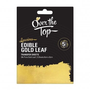 Luxurious Edible 24K Gold Leaf Transfer Sheets