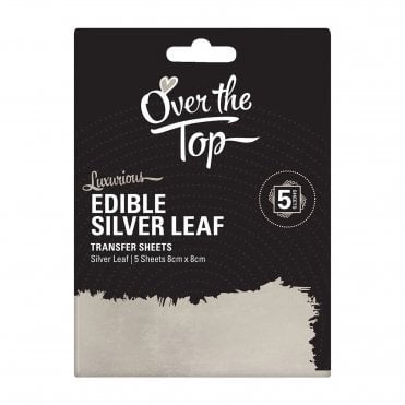 Luxurious Edible Silver Leaf Transfer Sheets - Pack of 5