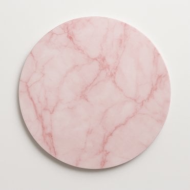 Luxury Pink Marble Masonite MDF Round Cake Board - 3mm
