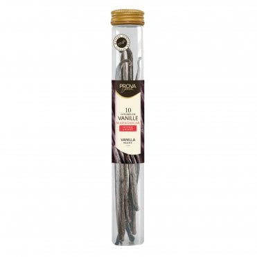 Madagascar Bourbon Vanilla Beans - Glass Tube x 10 