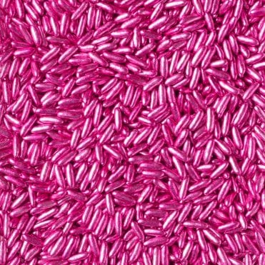 Metallic Hot Pink Sugar Rice - 50g