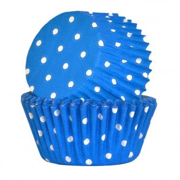 Micro Polka Dot Cupcake Cases - Blue - Pack Of 100